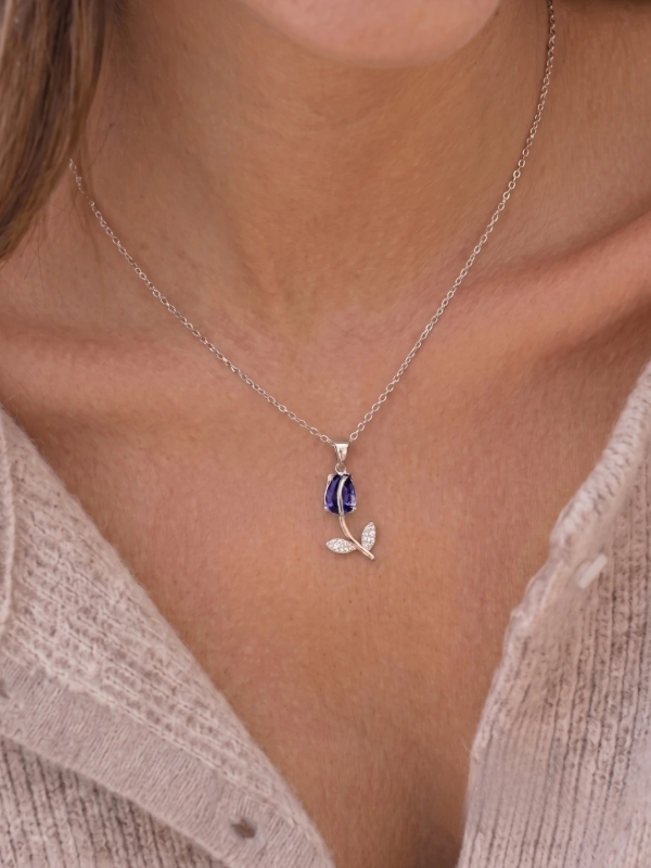 Producto - Collar flor violeta