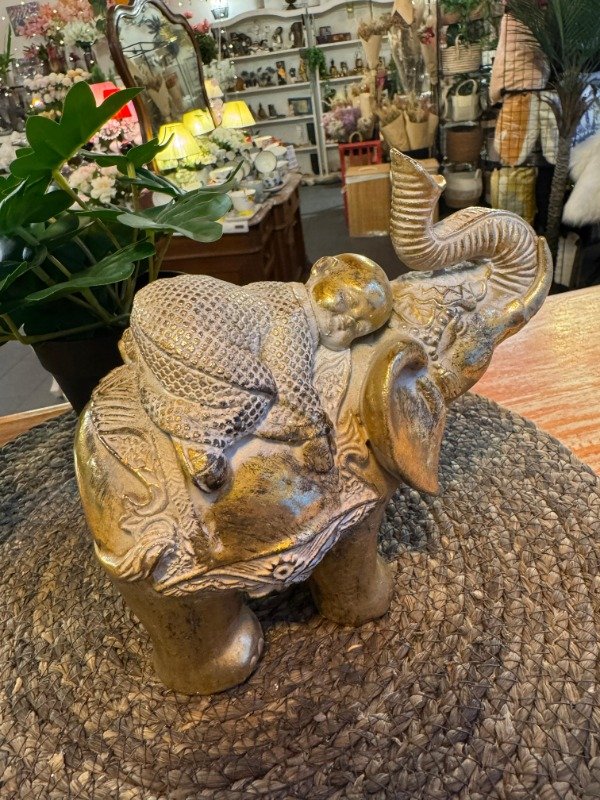 Producto - Buda en Elefante dorado 16cm (Efectivo: 27.120)