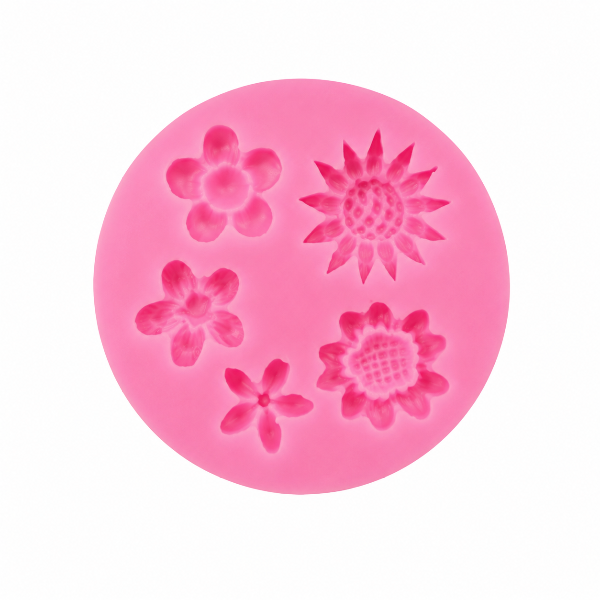 Producto - Molde 5 diseño de flor redondo rosa 3F3