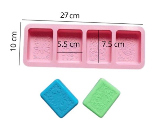 Producto - MOLDE SILICONA CUADRADO CON DISEÑO - 1
