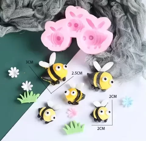 Producto - Molde de silicona abejitas x3