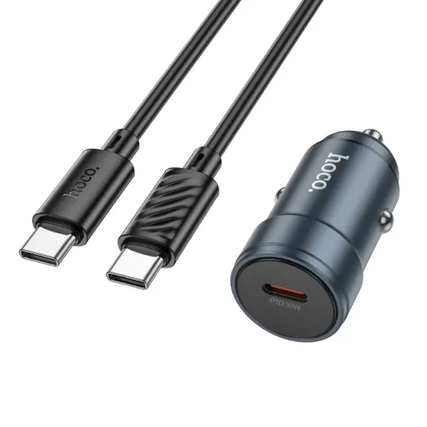 Producto - CARGADOR DE AUTO HOCO 30W TIPO C Z57A C/CABLE TIPO C A TIPO C