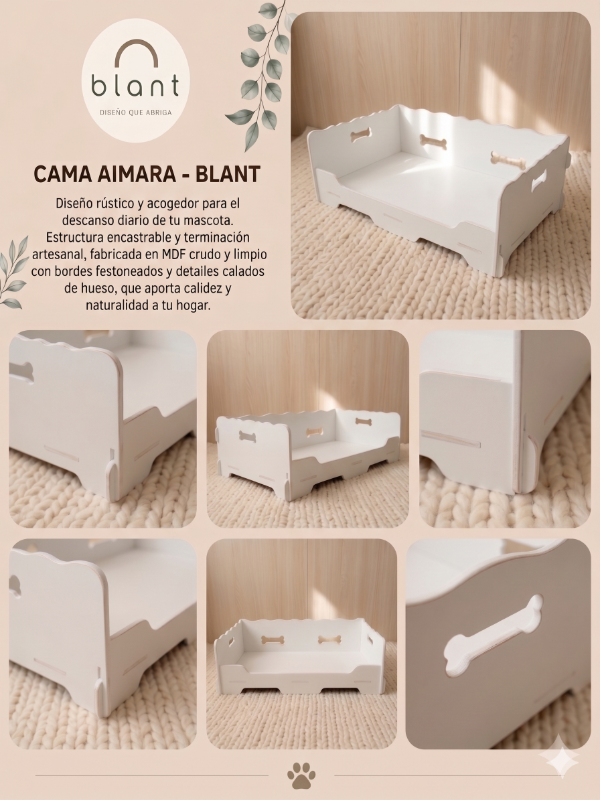 Producto - Camita Rustica Aimara para perros-blant - 3