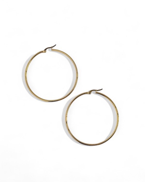 Producto - ARGOLLAS CLASICAS GOLD 6,4 CM (PAR)