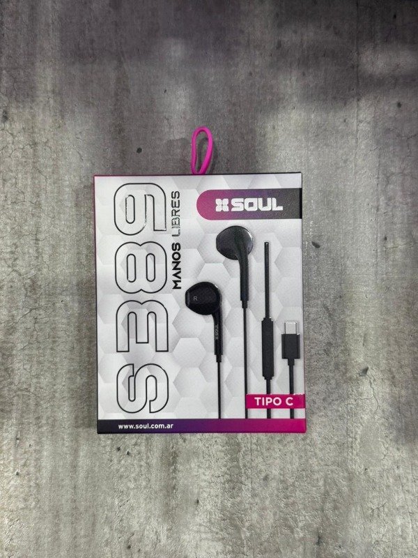 Producto - AURICULAR SOUL S389 TIPO C NEGRO
