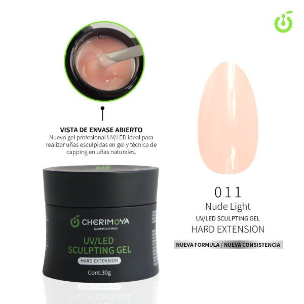 Producto - GEL DE CONSTRUCCION  POTE NEGRO CHERIMOYA 30ML - 2