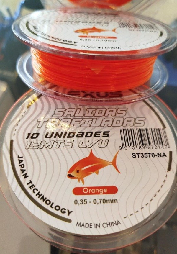 Producto - CHICOTE LEXUS 0.35-0.70MM NARANJA 12 METROS DE LARGO