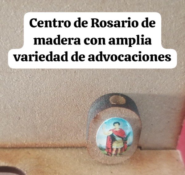 Producto - Centros de rosarios de madera varias advocaciones