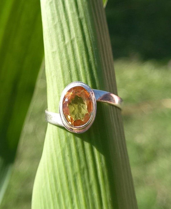 Producto - Anillo Cuarzo Citrino faceteado 17,5 mm