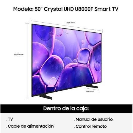 Producto - SMART TV SAMSUNG 50" CRYSTAL UHD U8000F