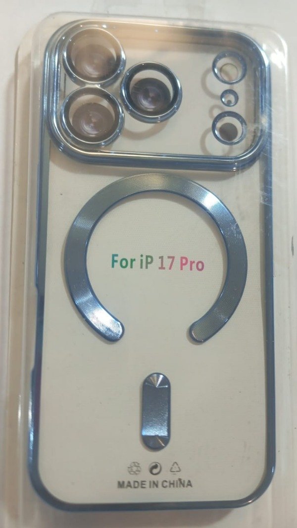 Producto - Funda Metallic Magnetic Case Celeste para iPhone 17 Pro