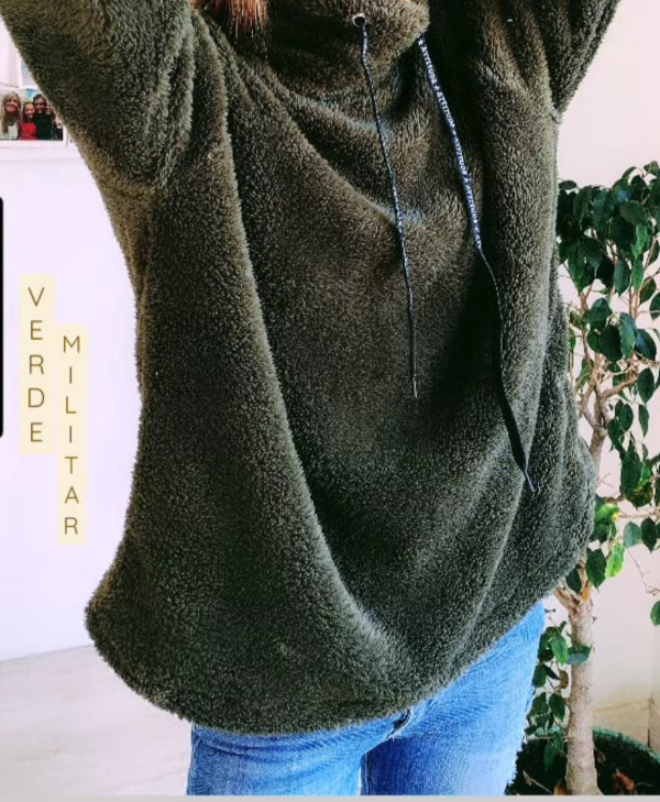 Producto - Maxi buzo peluche soft Verde Militar