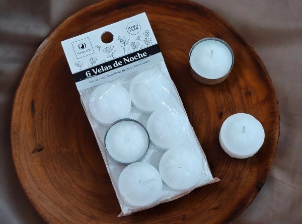 Producto - Velas de noche blancas x6 u.