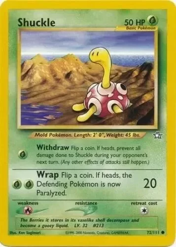Producto - Shuckle 72/111 Neo Genesis Common Light Play Pokemon