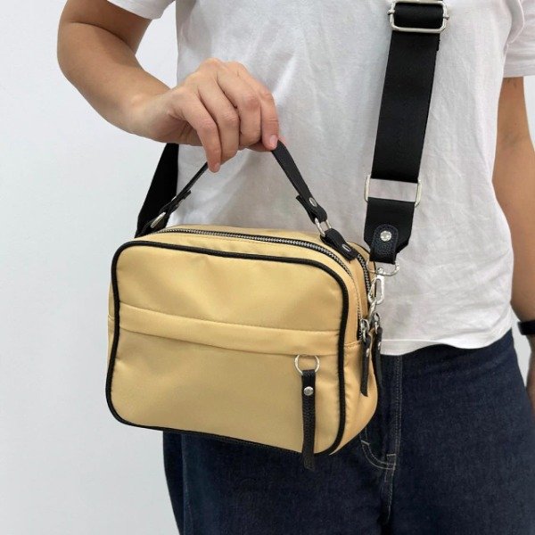 Producto - Bandolera Roma tela amarillo pastel