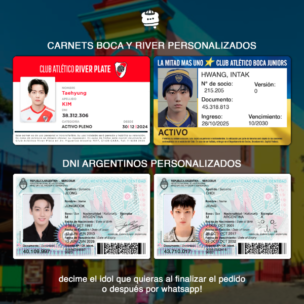 Producto - dni argentino - carnets personalizados