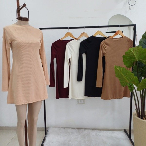 Producto - 486 - VESTIDO MORLEY CUELLO BOTE