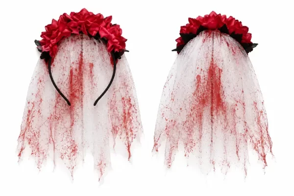 Producto - VINCHA HALLOWEEN CON VELO "FAKE BLOOD"