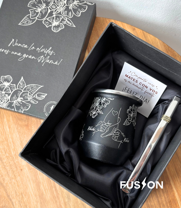 Producto - Combo Térmico Full 360 + Bombilla Chata + Caja de Presentación