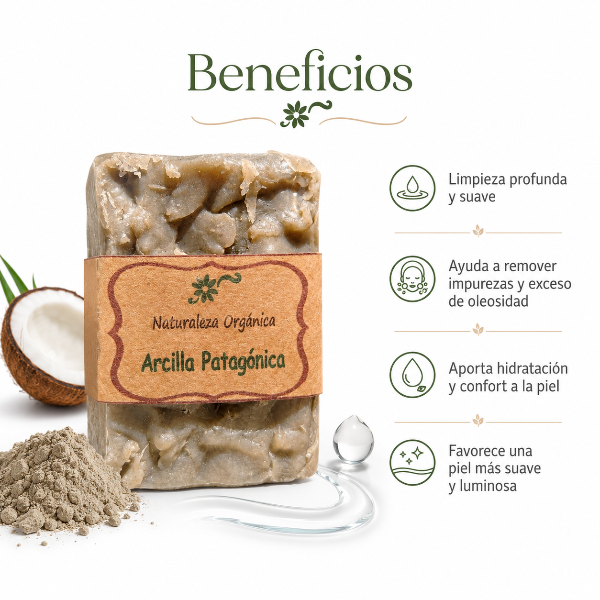 Producto - Jabón de Arcilla Patagónica - Limpieza profunda y exfoliación natural - 1