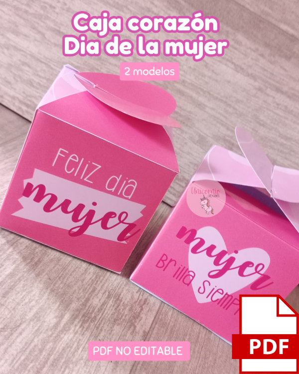 Producto - Caja corazon dia de la mujer
