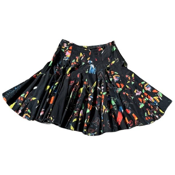 Producto - Pollera negra estampada Desigual