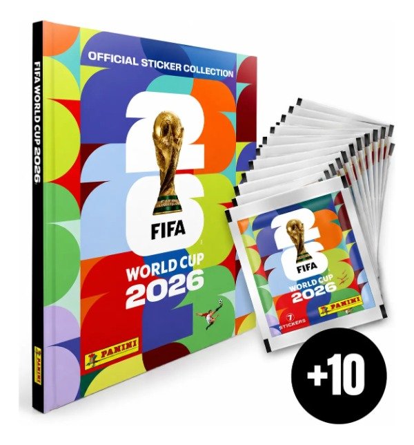 Producto - Álbum TAPA DURA + 10 Paquetes de Figuritas Mundial 2026 - Panini