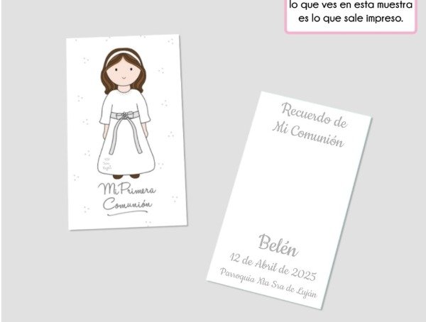 Producto - Pack Estampita Mini Personalizada (x20 unidades) - 0