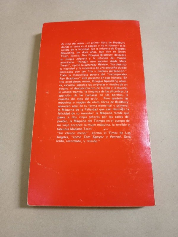 Producto - El vino del estío - Ray Bradbury - Minotauro 1983 - 1