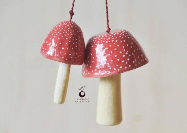 Producto - Móvil decorativo de Hongos hechos a mano en cerámica POR ENCARGO - 0