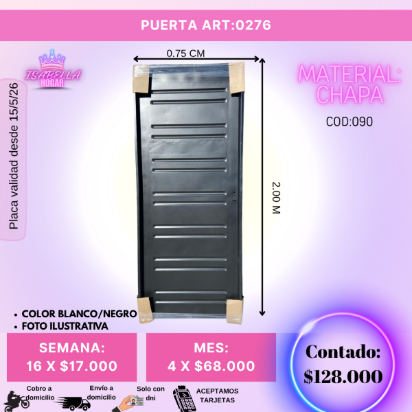 Producto - PUERTA CHAPA BLANCA
