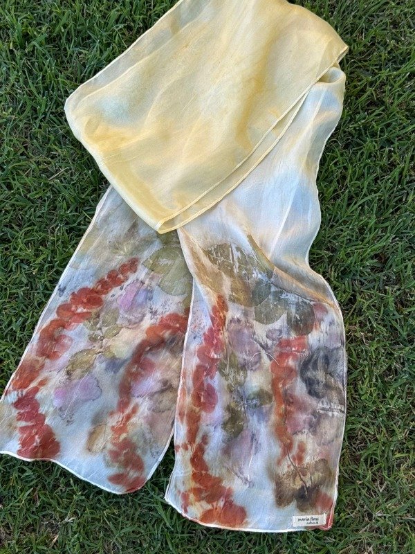 Producto - Chalina ECOPRINT Seda Natural ORO