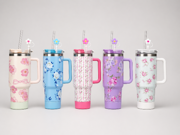 Producto - Vaso térmico Quencher floral 1.2L personalizado