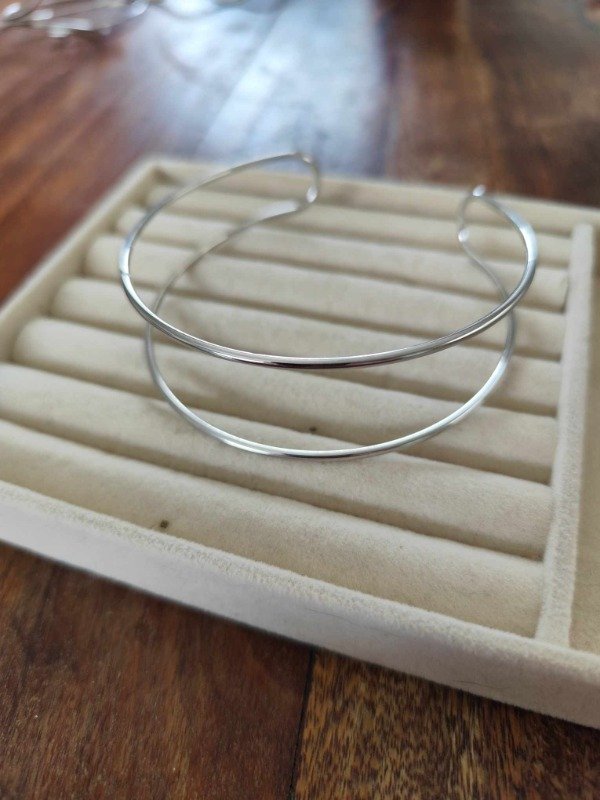 Producto - Brazalete doble. Plateado