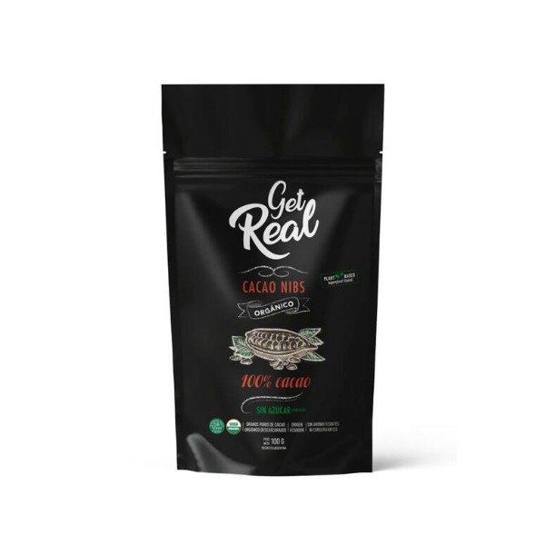 Producto - Nibs de Cacao SIN AZÚCAR Get Real 100gr
