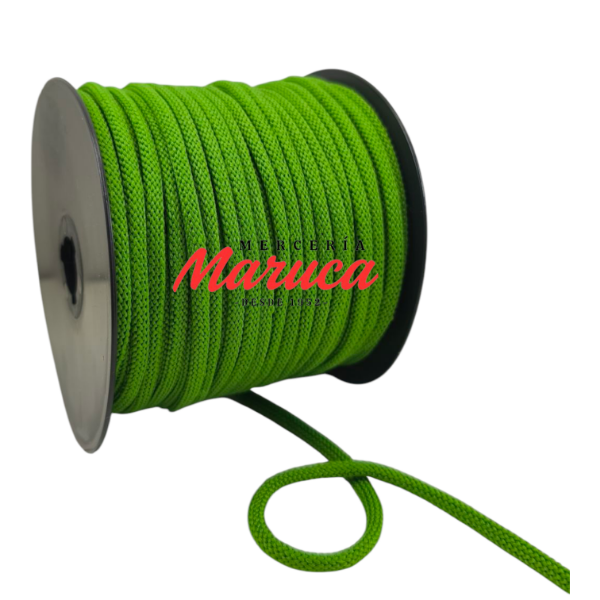 Producto - Cordón poliéster tubular de 4mm Verde Brillante.