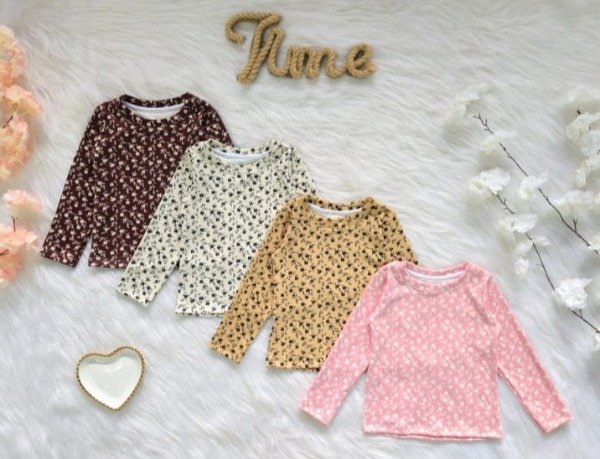 Producto - Remera Frizada Flores Invernales (RML-19)