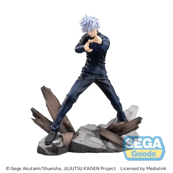 Producto - Figura Original Satoru Gojo Lanzando Azul -Jujutsu Kaisen -Luminasta -SEGA -19cm