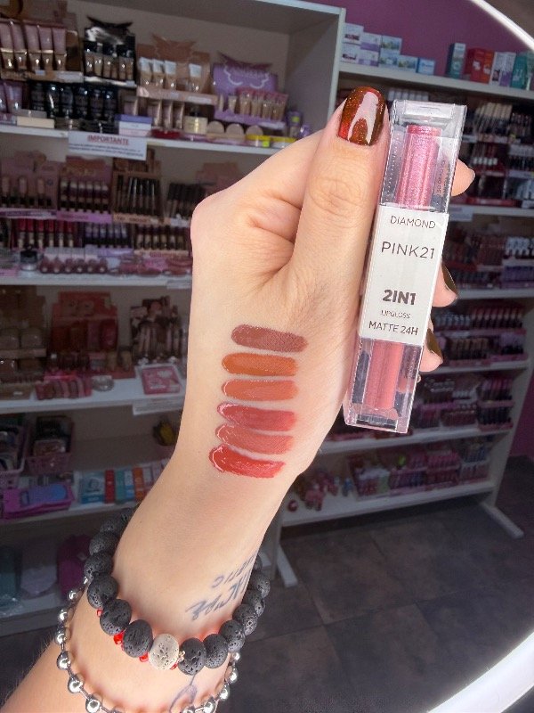 Producto - Labial 2en1 líquido Matte y gloss Diamond Pink 21