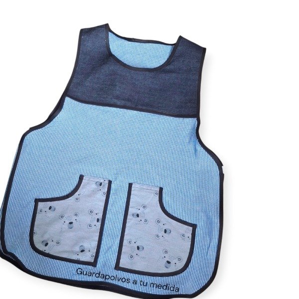 Producto - Ositos grises con pechera de jean T.S/M