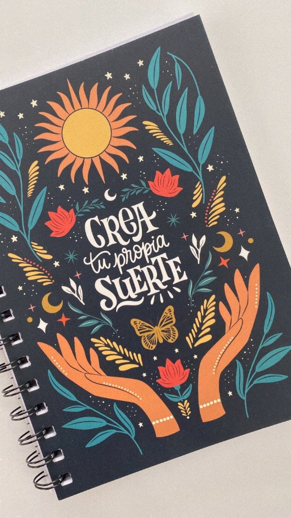 Producto - Libreta anillada grande. Suerte