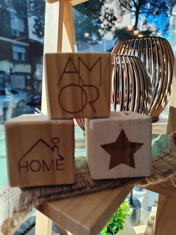 Producto - Porta vela madera