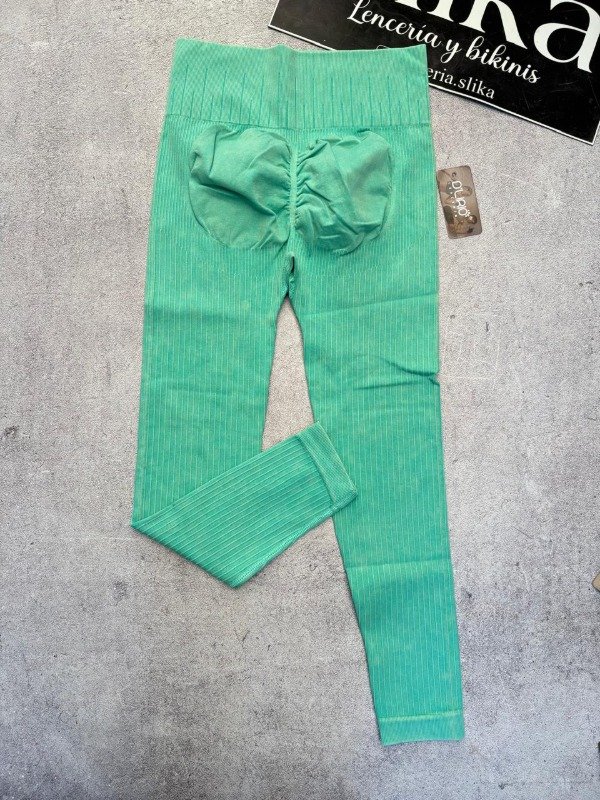 Calza seamless push up S/M verde