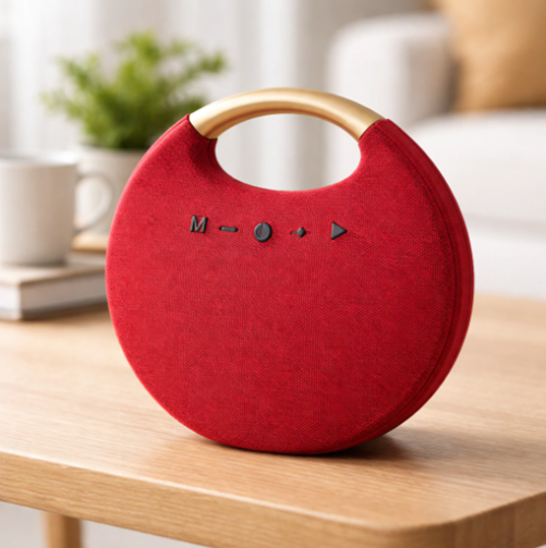 Producto - Parlante Portátil Circular Con Manija Aux Y Micrófono Integrado Manos Libres