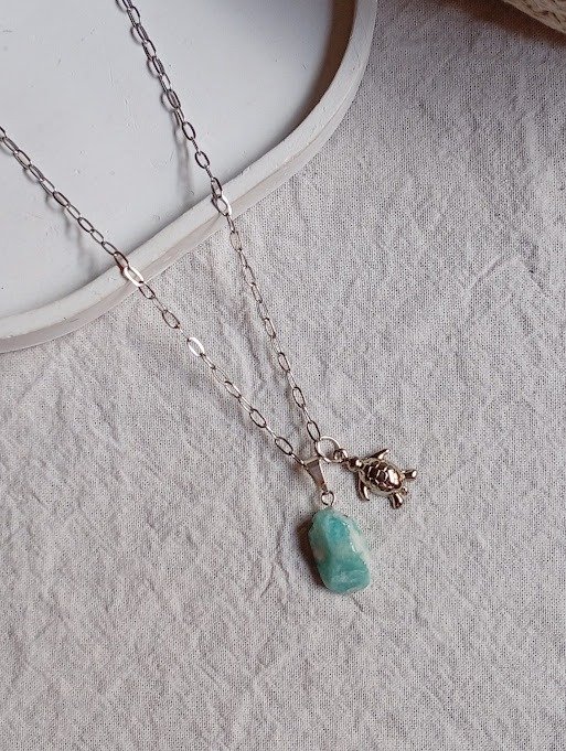 Producto - Collar amazonita - Acero quirúrgico