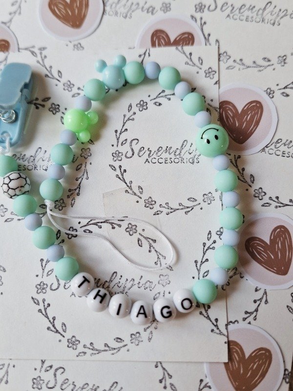 Producto - Portachupete largo celeste y verde