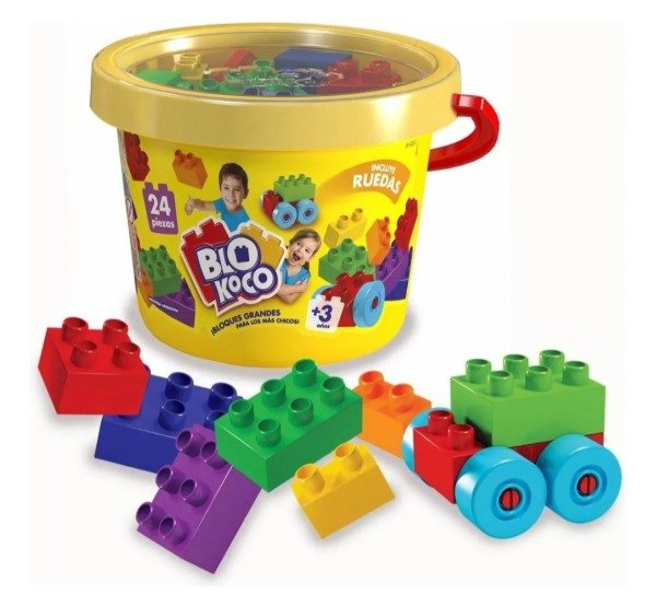 Producto - Balde con 24 bloques para armar