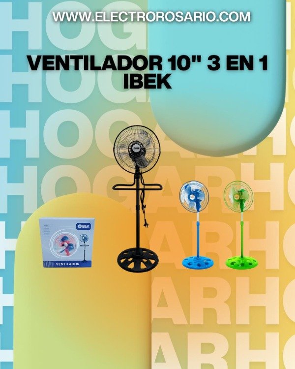 Producto - VENTILADOR 10" 3 EN 1 IBEK
