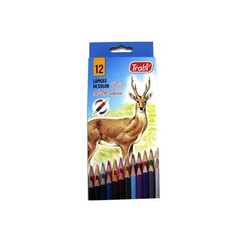 Producto - LAPIZ BICOLOR LARGO CAJA X12 UNIDADES TRABI
