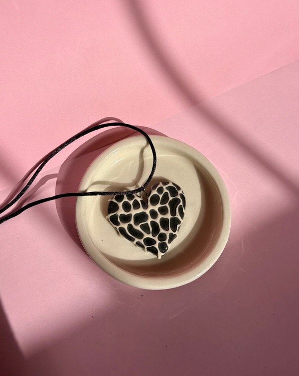 Producto - Corazón Grande BIFAS Oleo 3D + Spiral Negro y Natural